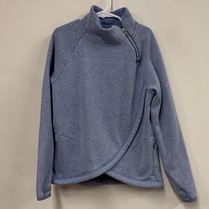 Athleta girl Heather Blue Asymmetrical Pullover 8-10 M